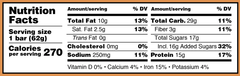 Kate's Real Food - Peanut Butter Cup Protein Bar